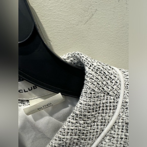 Club Monaco Tweed Sheath Dress, Black and White sz 10 Used once ✨✨🔥🔥 - Picture 4 of 4
